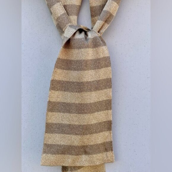 Banana Republic Striped Gold Metallic Block Scarf - Picture 3 of 8